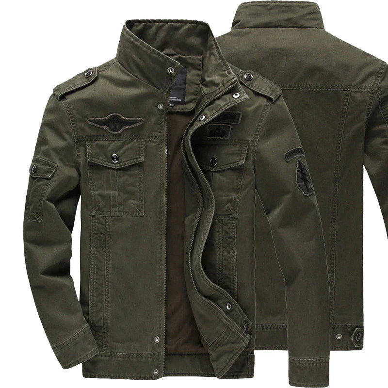 Men's long-sleeved biker jacket | Zipper 0