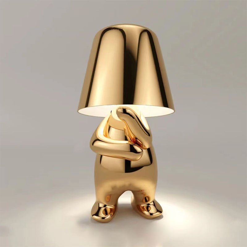 Mistero | Golden sculptural table lamp 2