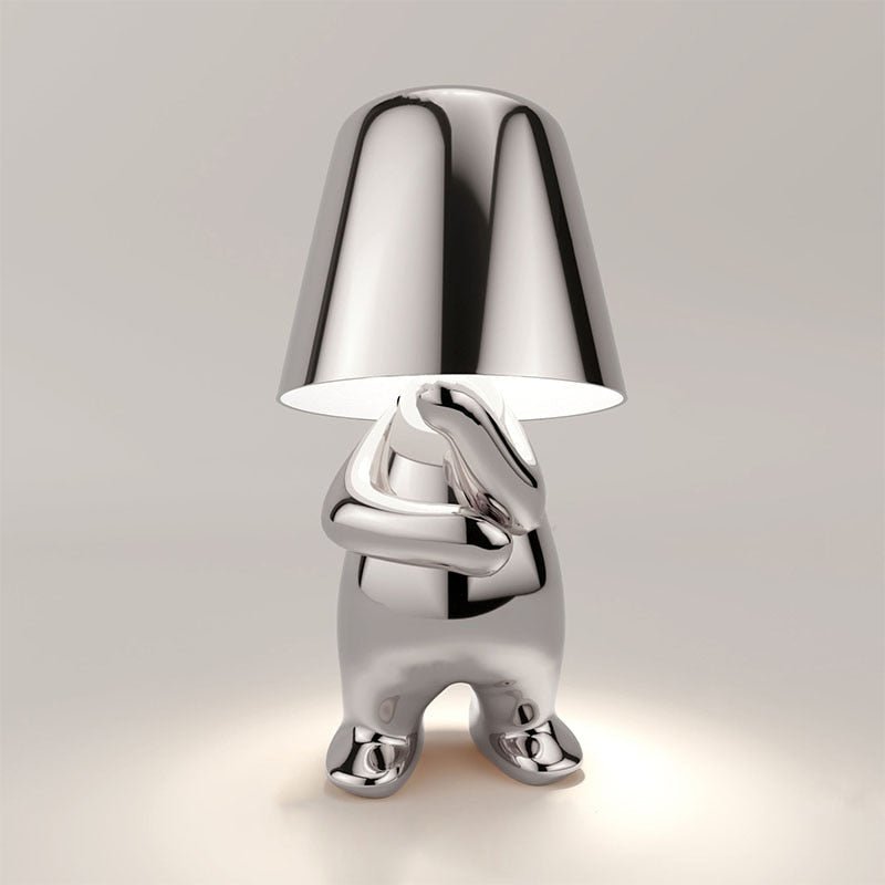 Mistero | Golden sculptural table lamp 7