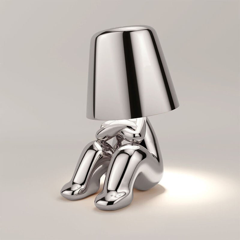 Mistero | Golden sculptural table lamp 9
