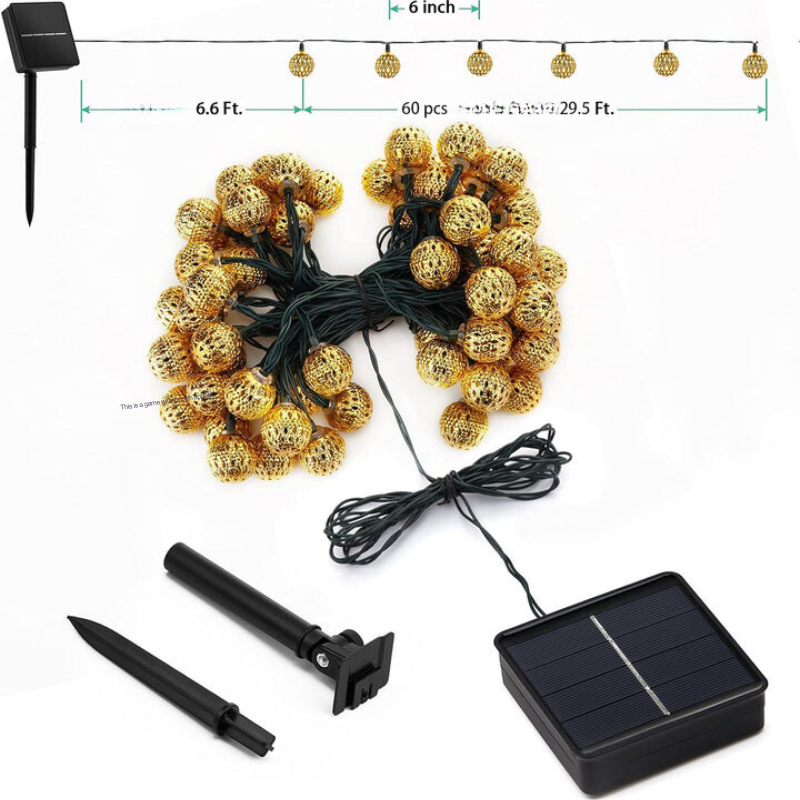 Moroccan Style Waterproof Solar String Lights - SunGlow Strings 3
