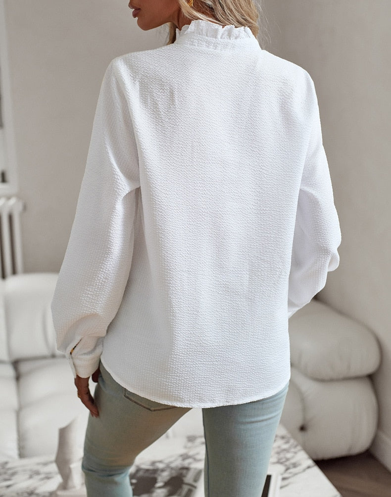 VIOLA | Elegant Long Sleeve Blouse for Women-4