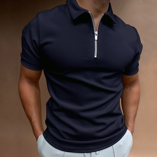 HUGO | Trendy Men's Polo Shirt with Zipper-4