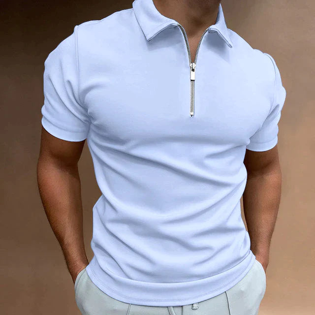 HUGO | Trendy Men's Polo Shirt with Zipper-2