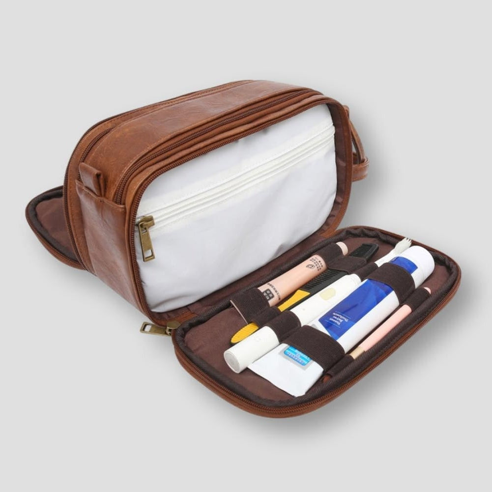 Regal Voyage | Premium Leather Travel Toiletry Bag 4