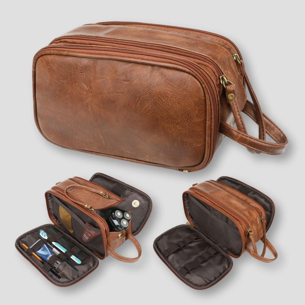 Regal Voyage | Premium Leather Travel Toiletry Bag 3