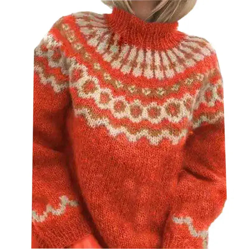 Norwegian knit sweater for women | turtleneck 3