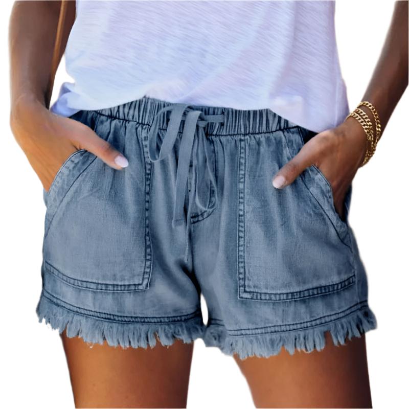 Maria | High-Waist Denim Shorts-6