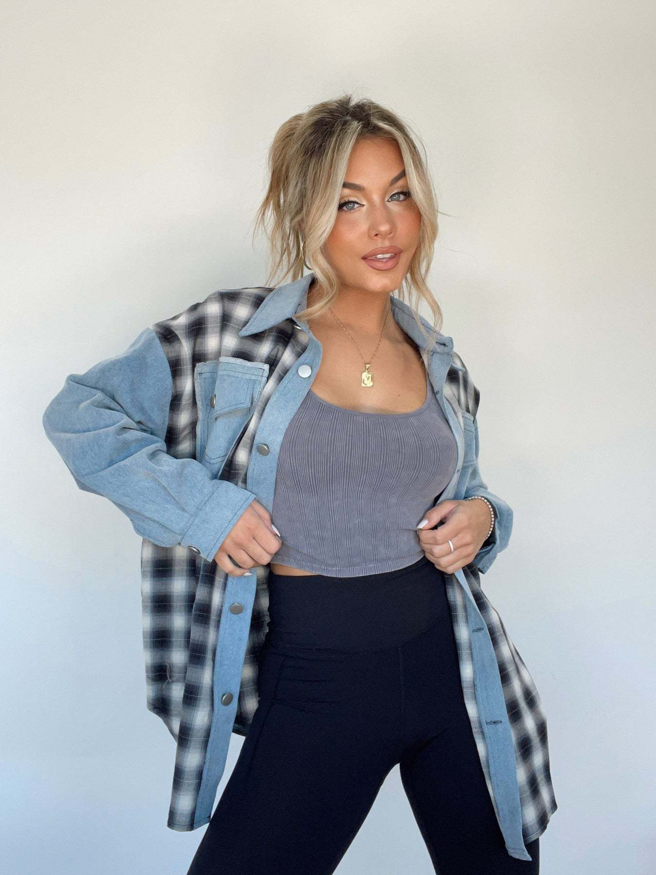 LILY | Stylish Oversize Retro Denim Shirt-3