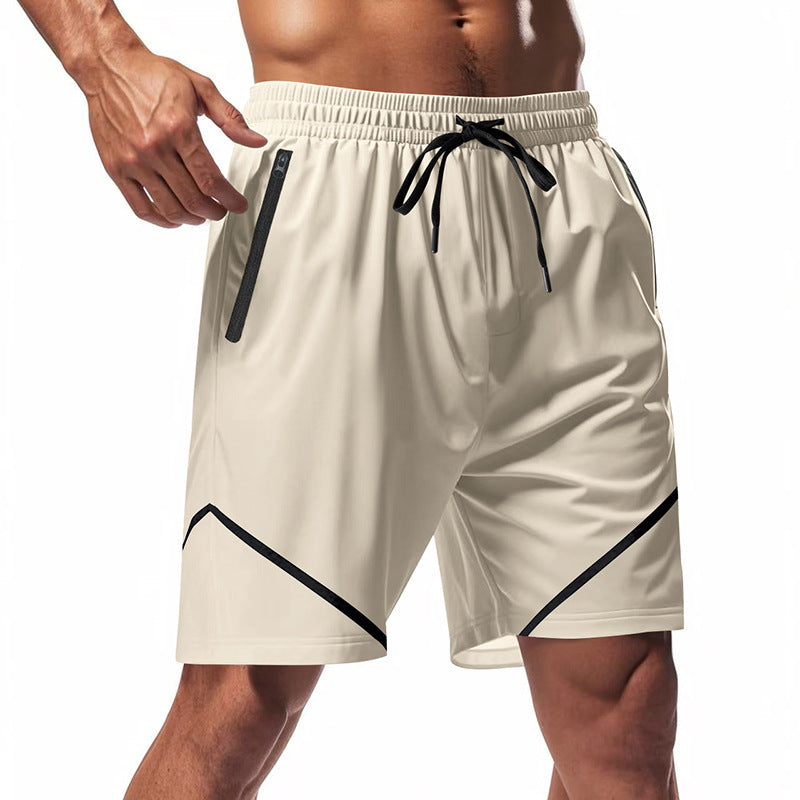 Men’s Athletic Shorts – Quick Dry Lightweight Fabric – Loose Fit – Knee Length – Zipper Pockets-6