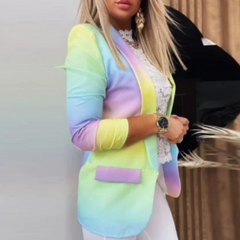 JOVIE | Elegant Printed Shawl Collar Blazer-3