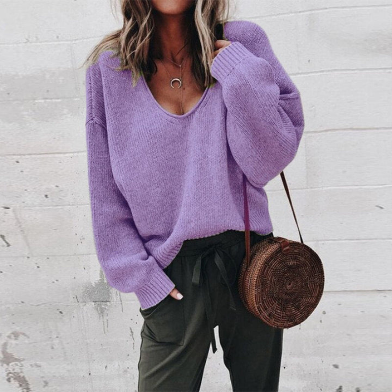 Oversized Casual Sweater for Women | Warm 4