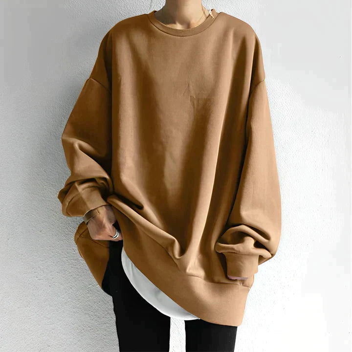 Oversized Crew Neck Sweatshirt for Women | Long Sleeves 2