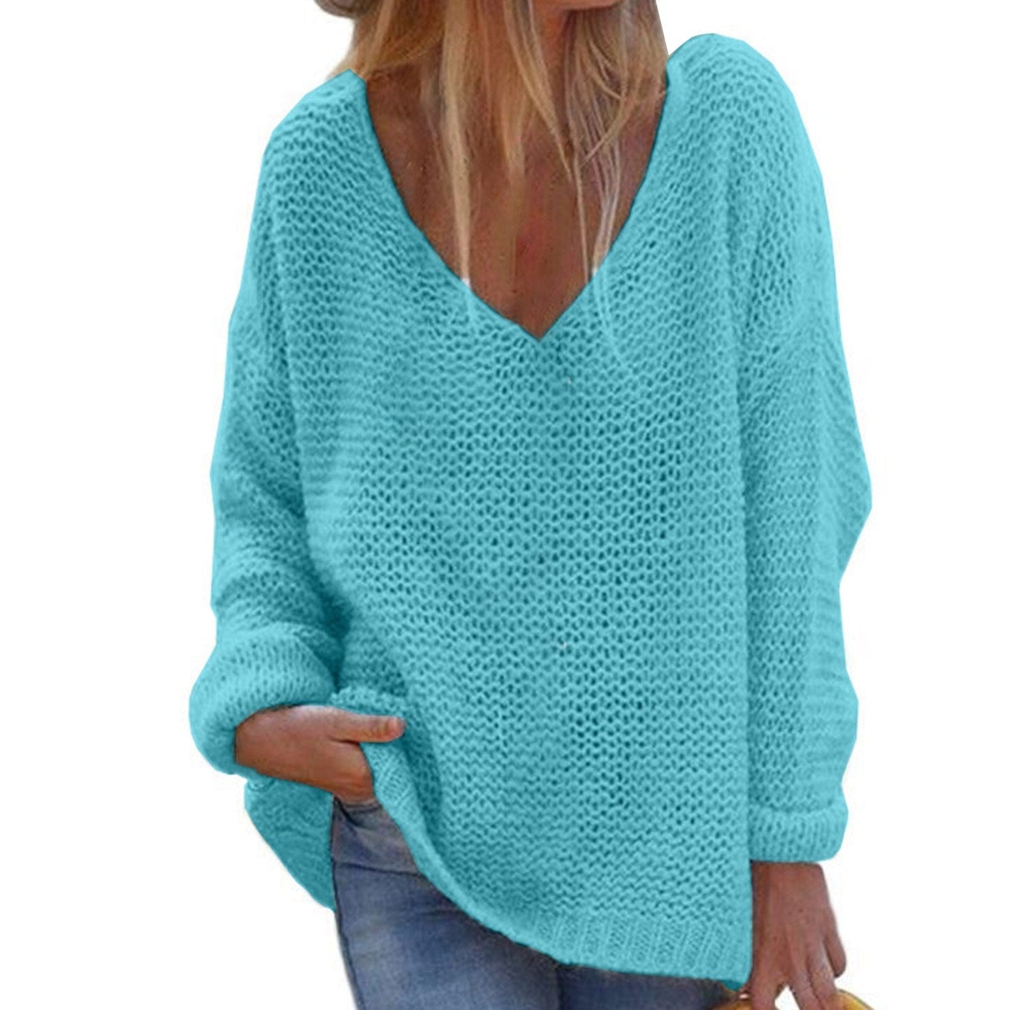 Oversized Knit Sweater For Women | Warm 5