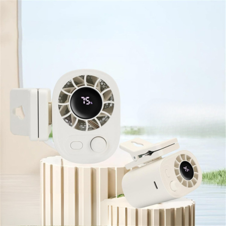 Portable Car Clip Fan – 360° Rotating USB Rechargeable Mini Fan with Clamp 2