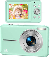 Portable Digital Camera 1080P 44MP with 16X Zoom – Compact Vlogging Camera with LCD Screen, Rechargeable, Perfect for Teens and Students 1