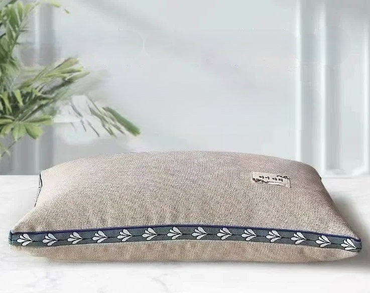 Pure Buckwheat Hull Neck Pillow – Natural Sleep Support for Side & Back Sleepers 0