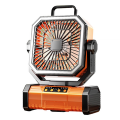 Rechargeable Camping Fan with 20000mAh Battery, 4 Speeds and LED Lantern 1