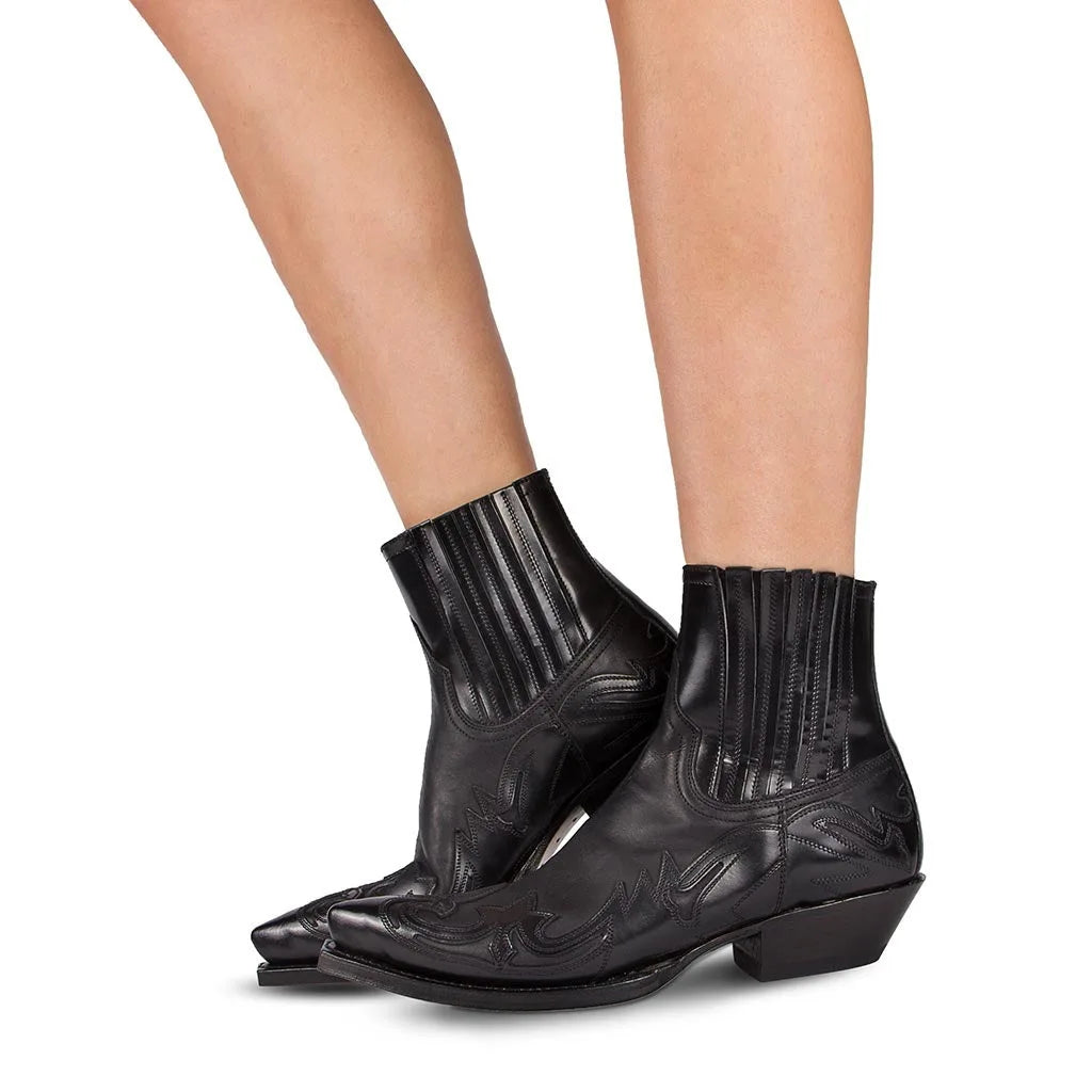 SARAH | Leather Cowboy Boots Women-2