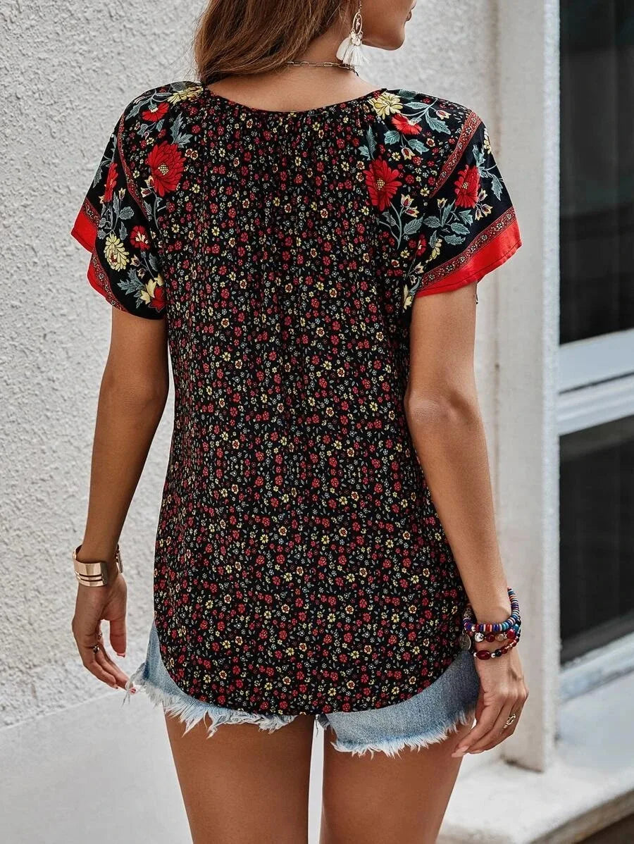 Kataleya | Versatile Short Sleeve Blouse-5