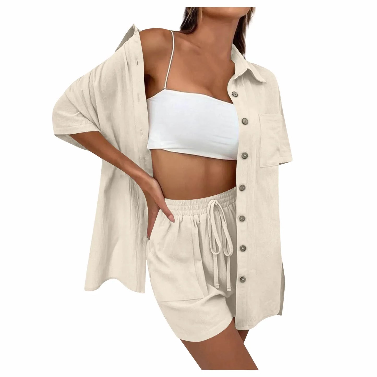 KIRRA | Comfy Loose Top and Casual Short Set-3
