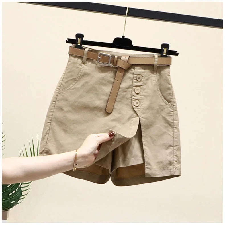 SUZY | Pure Cotton A-line Casual Shorts for Women-5