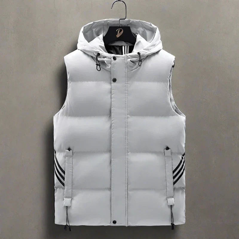 RAW Hooded Bodywarmer | Sporty Quilted Men's Vest with Hood-5