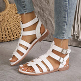 AVA | Elegant Women's Sandals Brown White-1