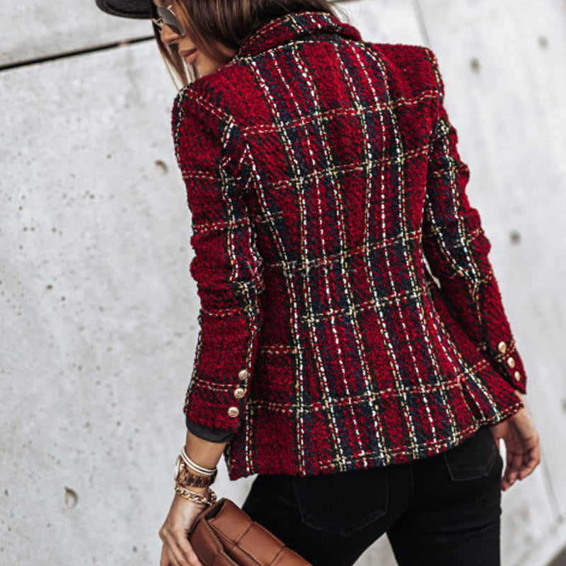 ABBEY | Stylish Checked Blazer-6
