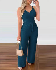 SADIE | Shirred Two-Piece Jumpsuit Set-2