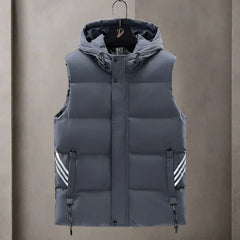 RAW Hooded Bodywarmer | Sporty Quilted Men's Vest with Hood-4