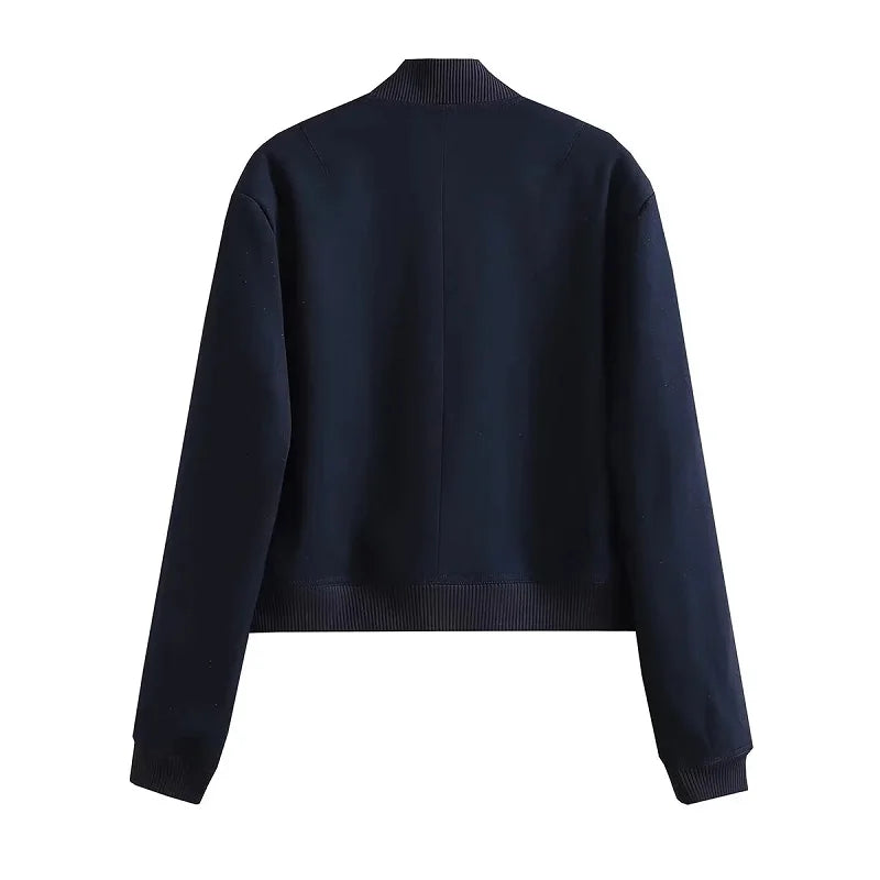 Blouson aviateur blanc court - Style aviateur décontracté
