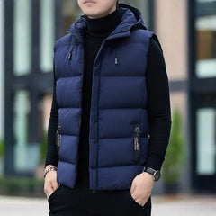 Brunello Bodywarmer | Quilted sleeveless vest for men with hood-1