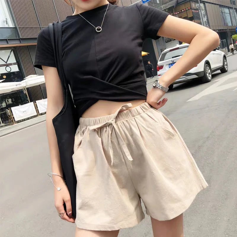 JENNA | Casual Linen Short-5