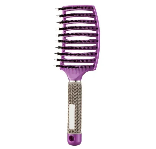 SilkyDetangle Comb - Bristle & Nylon Hairbrush for Effortless Styling-4