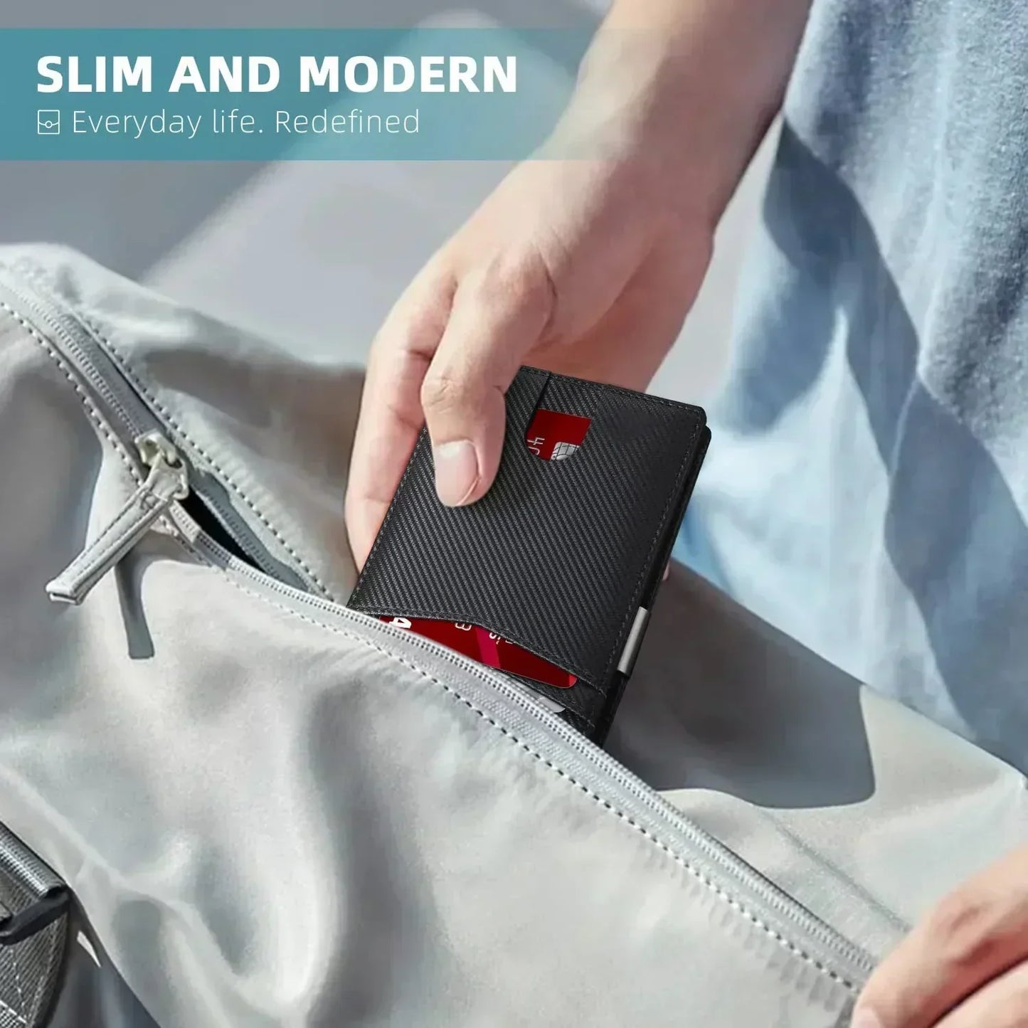 Rave | RFID-blocking slim travel wallet for men 6
