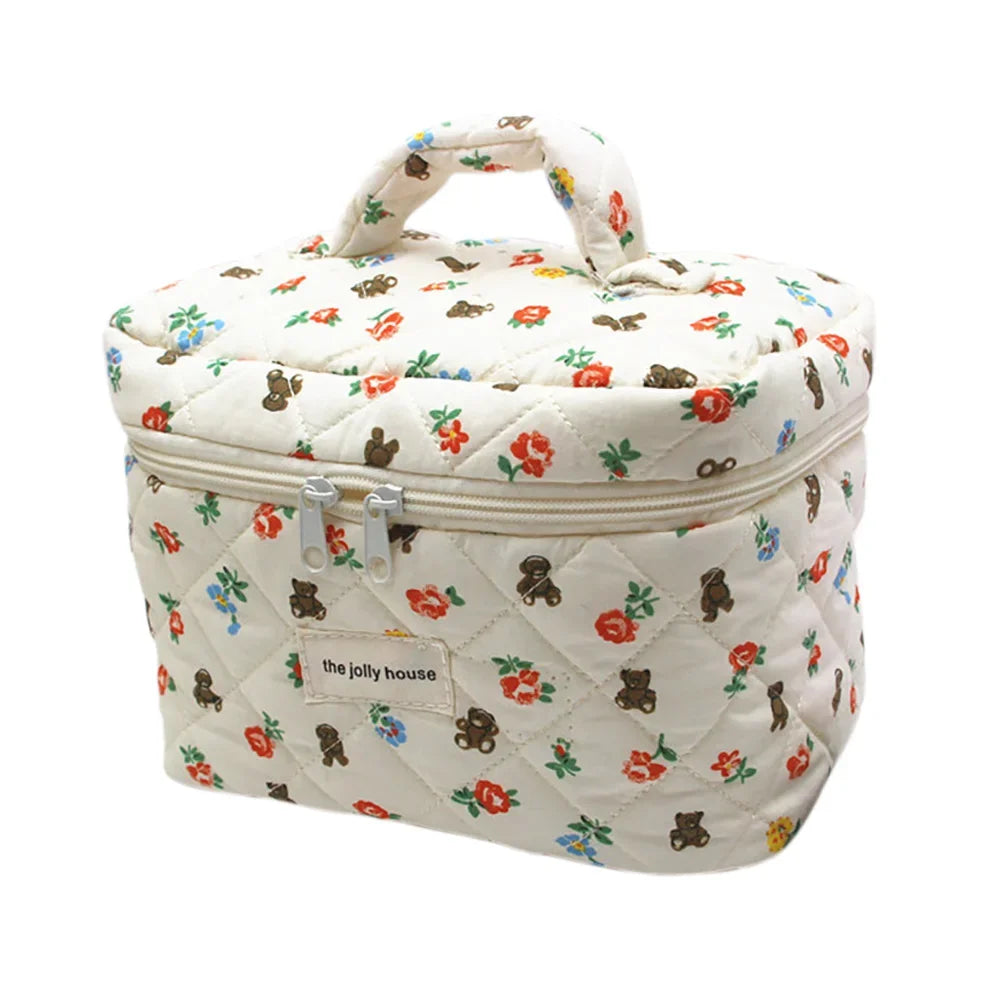 Aleyna | Floral Design and Practical Beauty Storage Bag 1