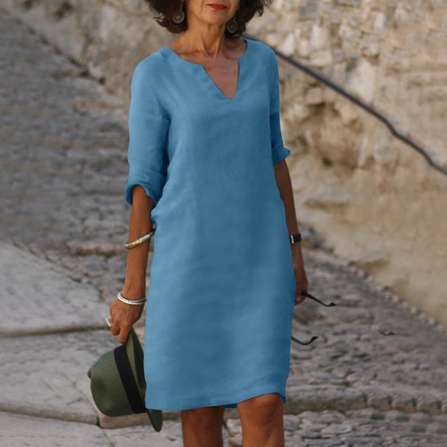 SCARLETT | Chic Summer Mid-Length Dress for Effortless Style-5