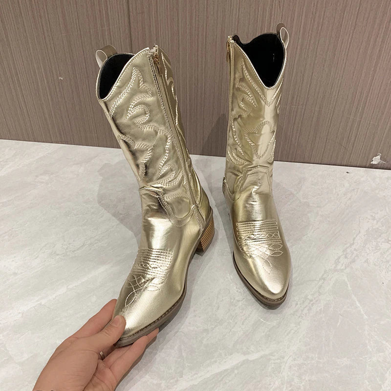 EVELYN | Retro Western Cowboy Boots-5