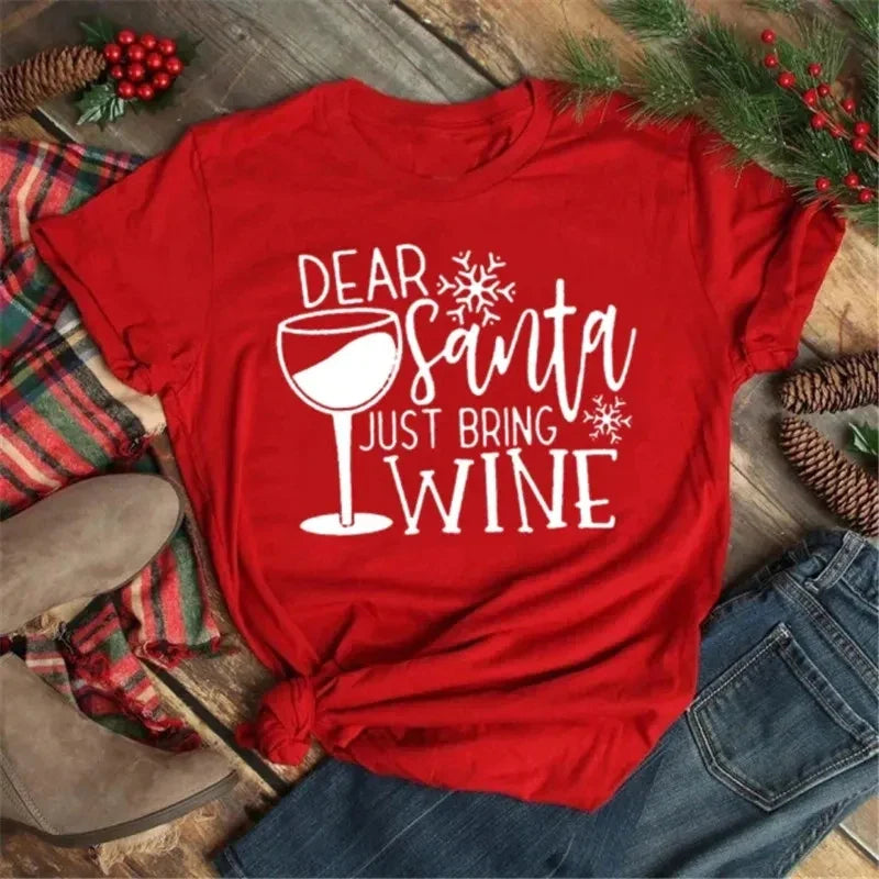 Caroline | Fashionable Wine Glass Holiday Shirt-6