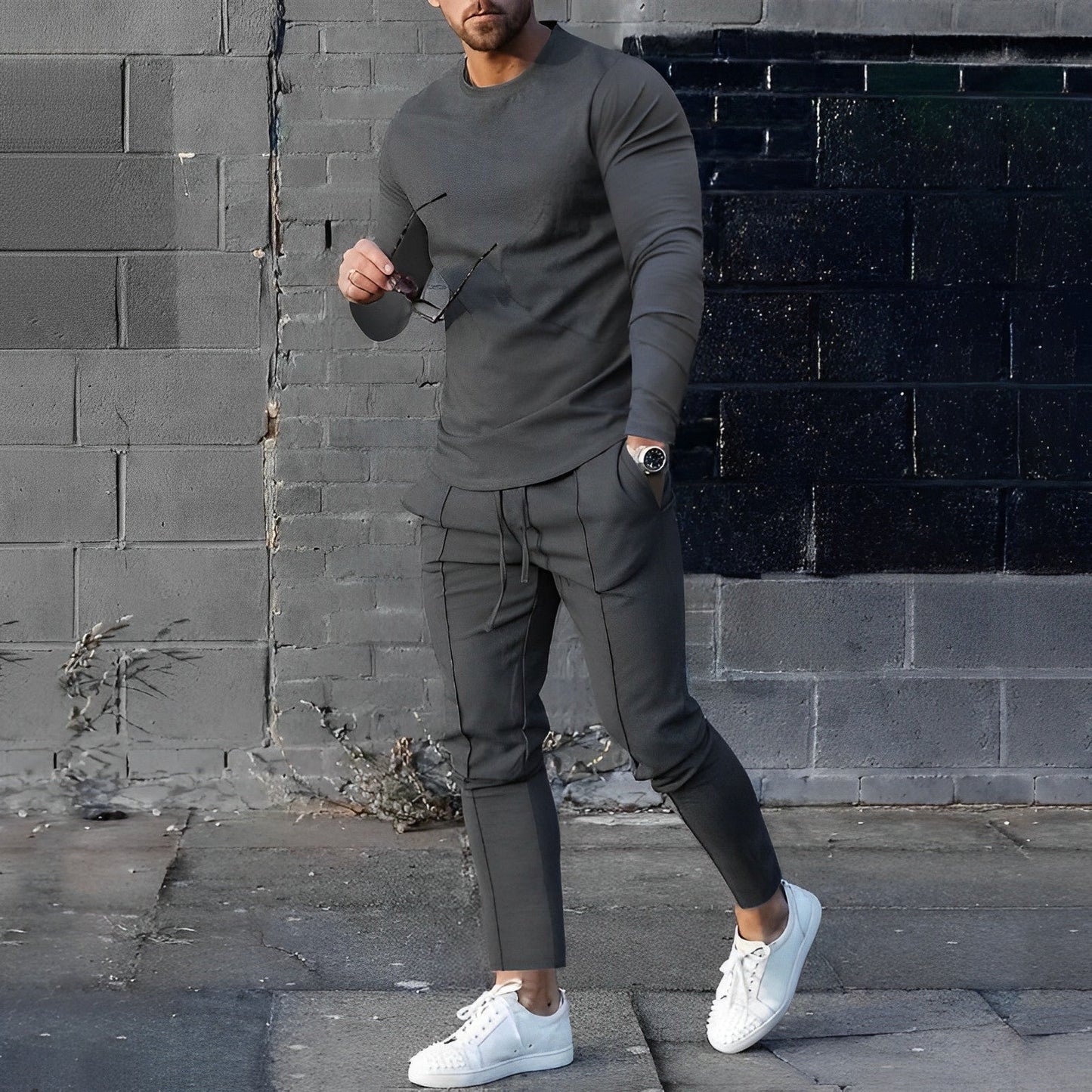 Elevate Your Style with the Wesley Chic Sweater and Jogger Ensemble-3