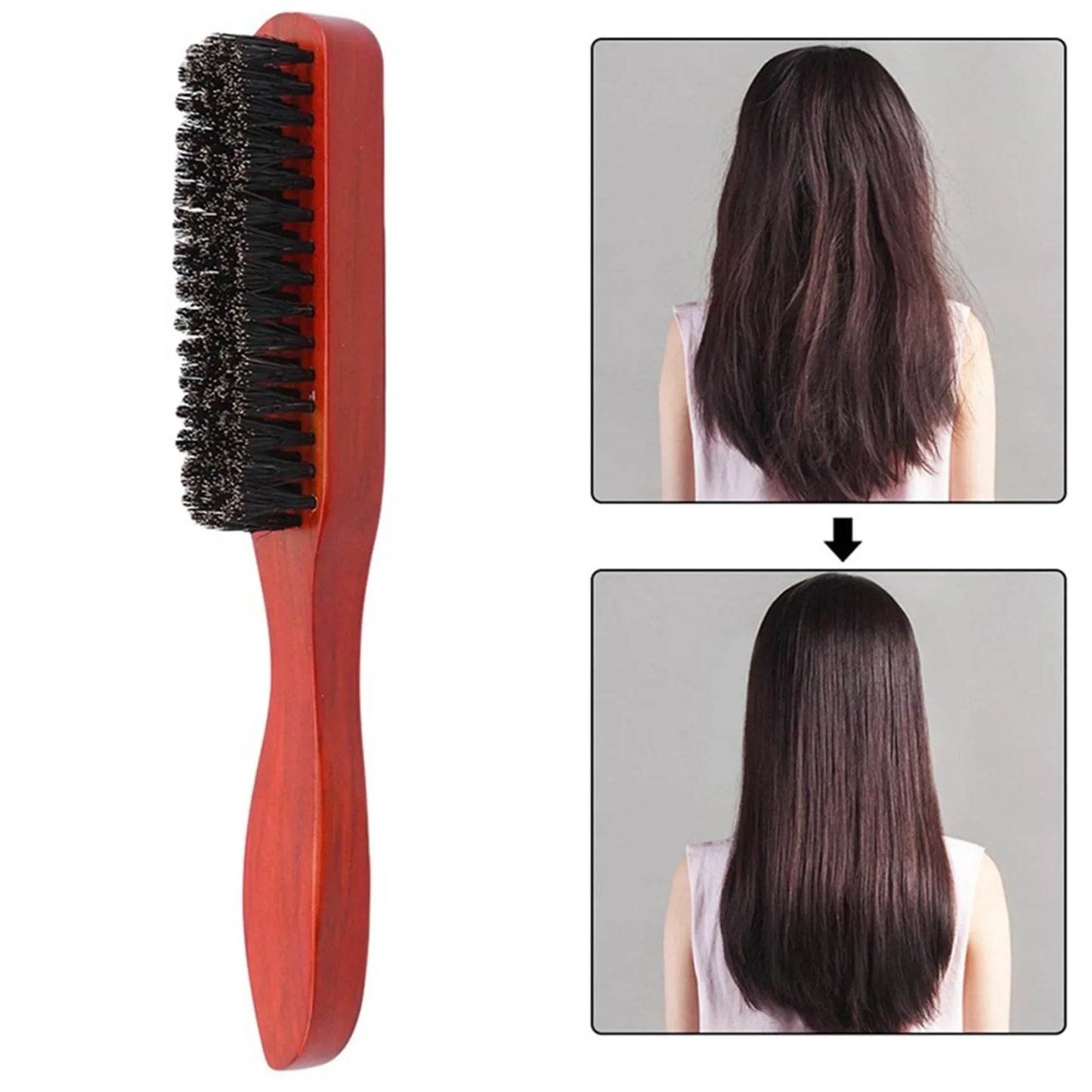 SalonSculpt - Slim Wooden Teasing Brush for DIY Hairdressing-5