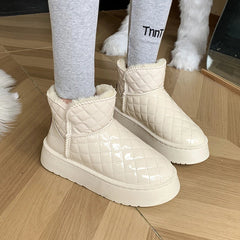 Women's waterproof chunky sole boots-3