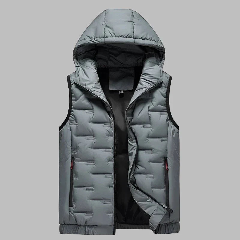 Jack Hooded Bodywarmer | Padded Ultralight Mid-Jacket Gilet with Hood for Men-1