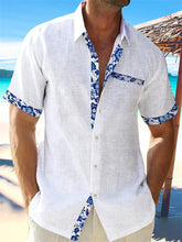 Luis | Tropical Breeze Trimmed Button-Up Shirt-1