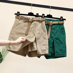 SUZY | Pure Cotton A-line Casual Shorts for Women-3