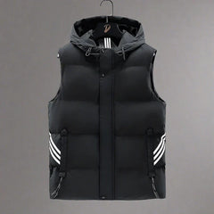 RAW Hooded Bodywarmer | Sporty Quilted Men's Vest with Hood-1