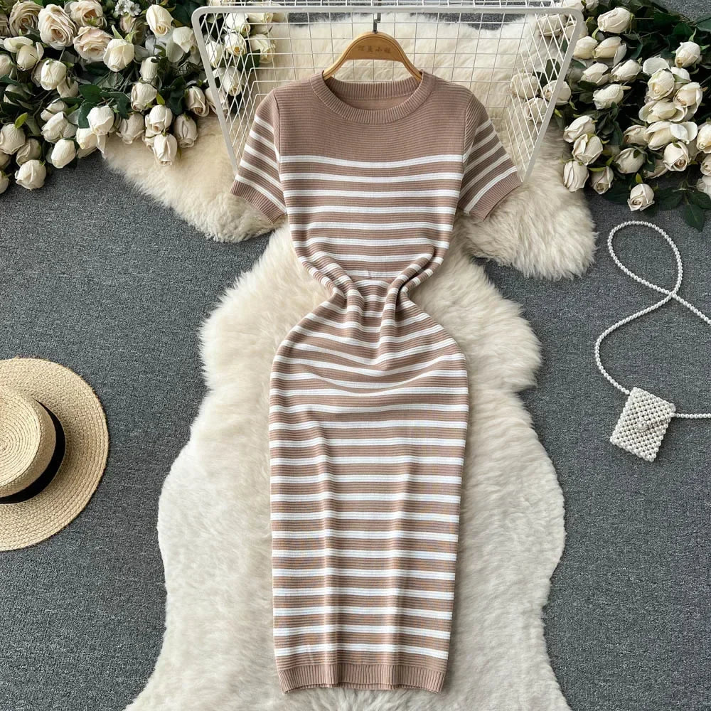 Amaya | Lightweight and Stylish Knitted Striped Dress-6