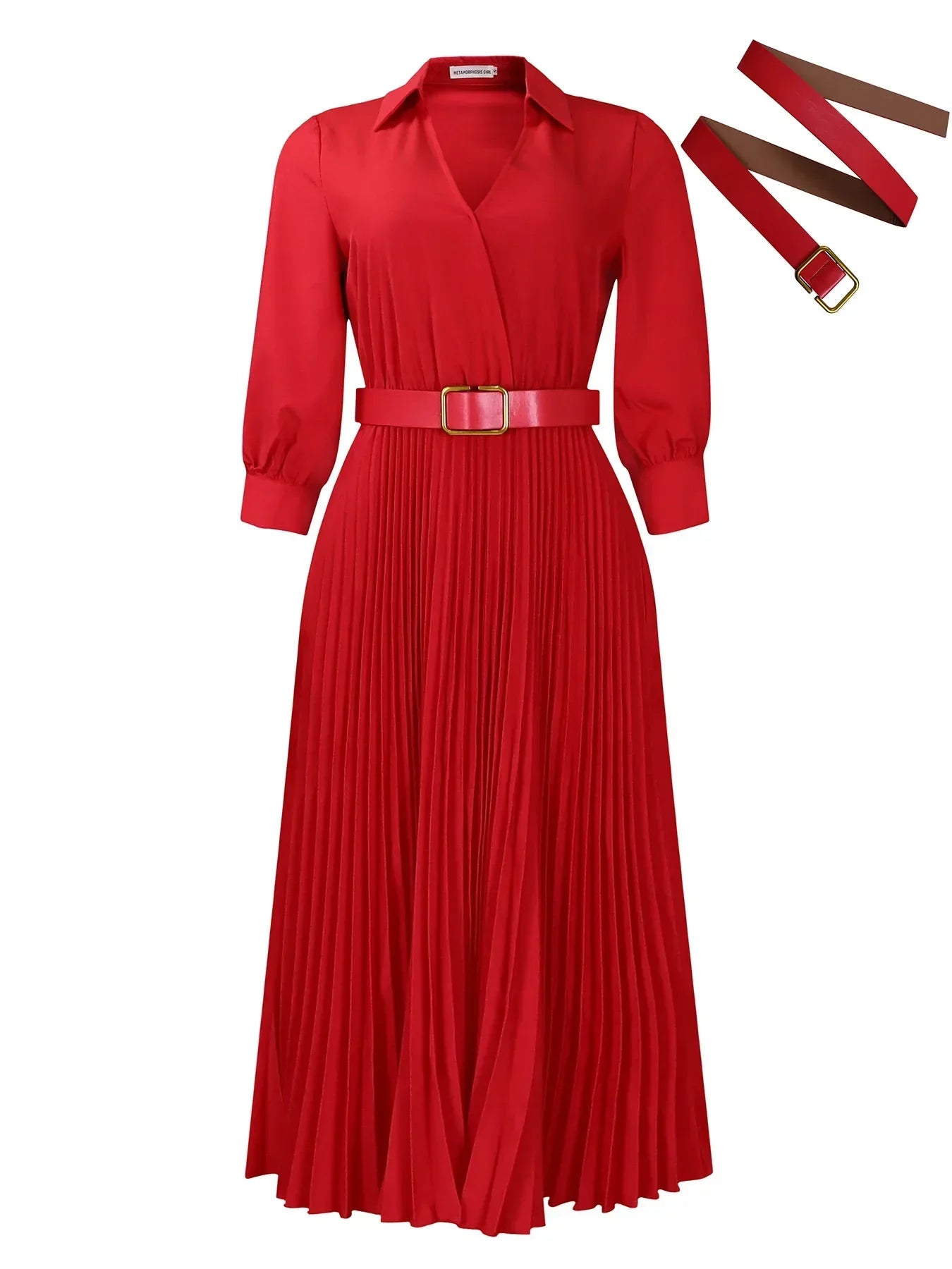 ISABELA | Elegant Mid-Length Spring Dress in Plus Sizes-3