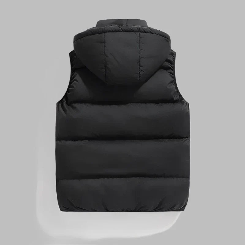 HUGO Hooded Bodywarmer | Padded Mid Jacket Gilet with Removable Hood for Men-4